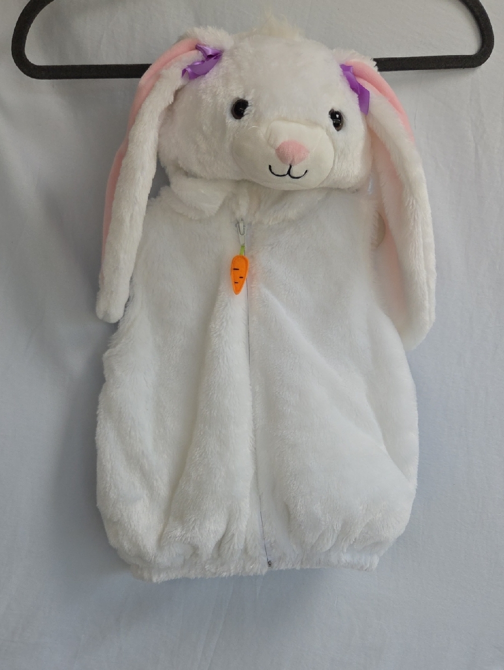 Spooky Night White Bunny Costume Vest for Baby - Sz 6-9m